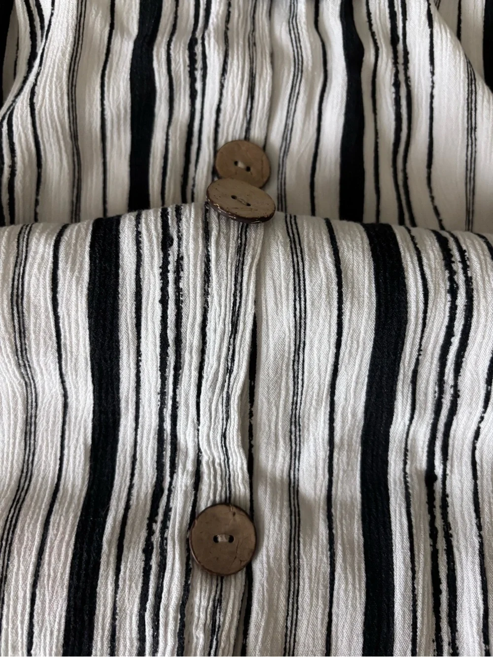 Beautees Black and White Striped Sundress. Made in Mexico.